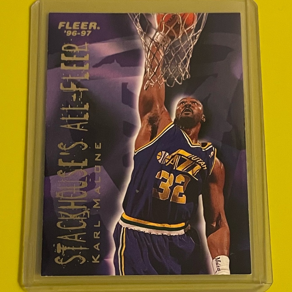 Karl Malone #7of 12 1996-97 Fleer Stackhouse's All Fleer Basketball Trading Card